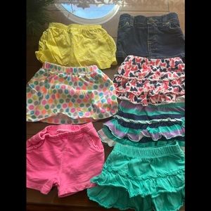 Girls 9 month short/ skirt lot